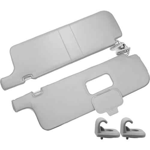 Front L+R Interior Sunvisor Sun Visor with Hook Clip for Mitsubishi Pajero Montero Shogun MKII V31 V32 V33