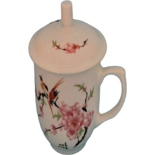 Chinas old porcelain Glaze Zhongnanhai flower and bird tea cup