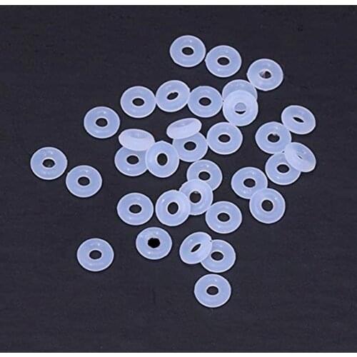 100Pcs/lot 6mm*2mm Stop Beads Inserts Silicone Rubber Donut Spacers Compatible for Use Alone or with Clip Lock Spacer Charm