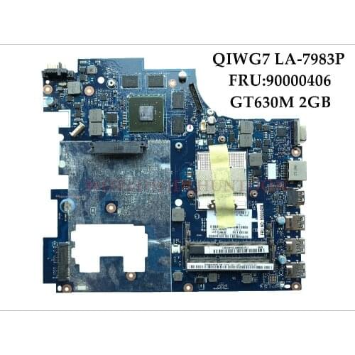 High quality QIWG7 LA-7983P FOR Lenovo Ideapad G780 Laptop Motherboard FRU:90000406 HM76 PGA989 DDR3 GT630M 2GB Fully Tested