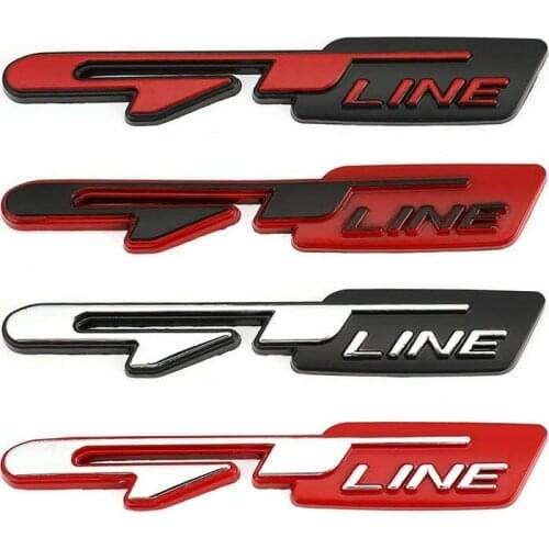Pair GT Line Logo Fender Body Emblem Car Rear Trunk Badge Stickers Car Decoration Fits for KIA Forte Optima Sport K5 Stinger
