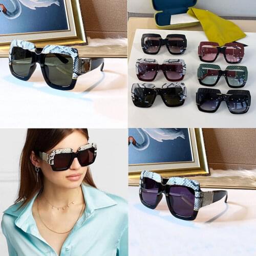 2021 Italy Classic Style Oversize Square Frames Lady Fashion Sunglasses Luxury GG0484s Vintage Polarized Womens Eyeglasses