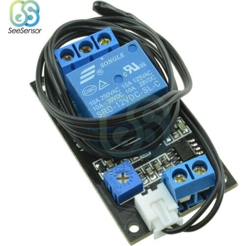 1 Channel DC 12V 10A Temperature Sensor Control Switch Thermistor Relay Module Temperature Detection Sensor Control Module
