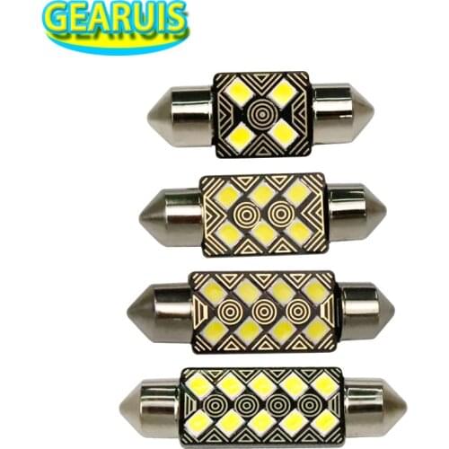 100pcs Festoon canbus 31mm 36mm 39mm 41mm 4 6 8 10 smd 2835 led non polor 1.5W Car Auto Dome Interior Map Lights Bulb Lamp White