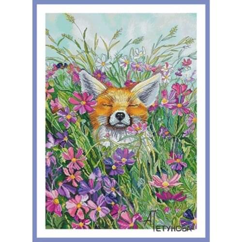 11/14/16/18/22/25/28ct Coquette in flowers patterns Counted Cross Stitch Cross Stitch Kits Embroidery Needlework Sets