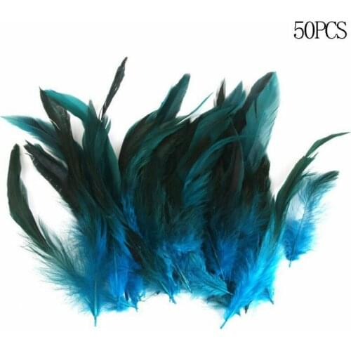 12-18cm 50 PCS Chicken Rooster Feather Hair Extension for DIY Jewelry Wedding Decorations Feathers IF67