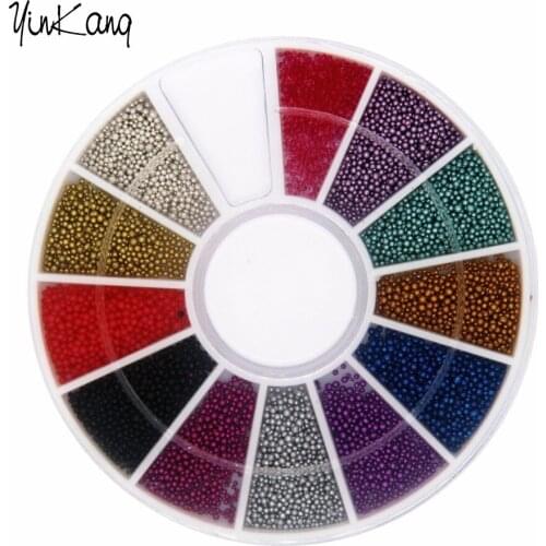 12 colors New Arrival New Tiny Circle Bead Decoration 3D Nail Art Caviar