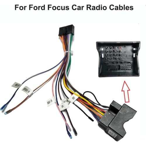 20 PIN Car Multimedia Standard Wiring Harness Connector Adapter 1din or 2din Power Cable Harness for Ford Focus Transit Fiesta