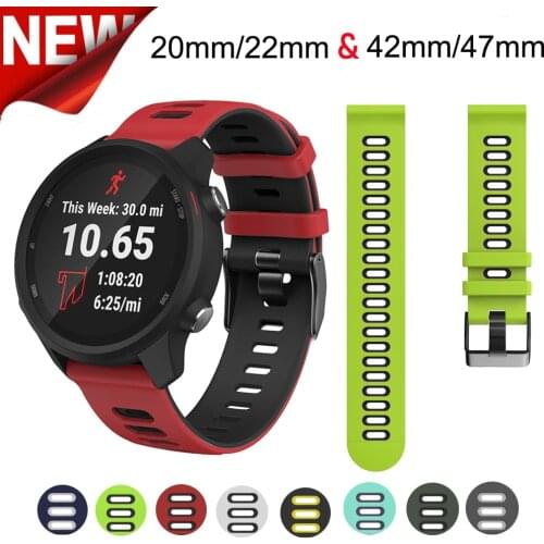 20mm 22mm Silicone Watchband for Samsung Galaxy Watch 42mm 46mm Active2 40/44 Gear S3 S2 wrist Strap Band for Huawei GT2 46mm