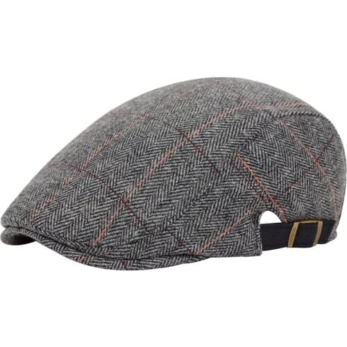 2019 new Autumn Winter Wool Felt Newsboy Caps Men Beret Old Man Retro Octagonal Cap Art Youth Casquette Male Trilby