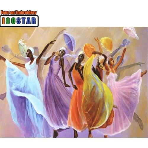 Diamond Embroidery African dance Square/Round Diamond Cross Stitch Kits Unfinished Home Decor DIY Diamond Painting Mosaic Kits