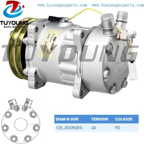 24V SD7H15 Cooling System Car AC Compressor For Volvo VI 11007070