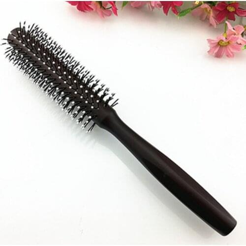 Blaxk Roll Brush Round Hair Comb Wavy Curly Styling Care Round Hair Comb Curling Beauty Salon Tool