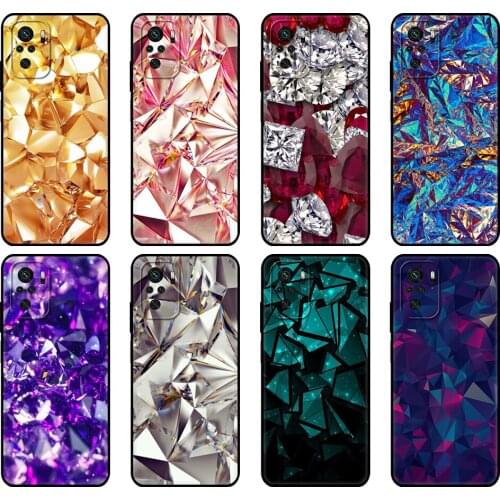 Black tpu Case For Xiaomi Redmi 9T Case Redmi Note 9T Note 10 Pro Case Crystal Diamond