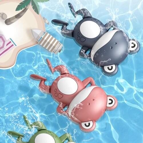Baby Children Summer Water Pool Bath Toys for Toddlers Shower Toys Cute Cartoon Frog Clockwork Toys Boys Girls Gifts