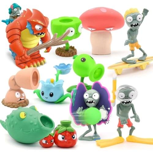 Plant guacodile zombie 2 Big wave Beach snorkel shell surfer zombie Peashooter kids Action Figure Model Toy Birthday gift