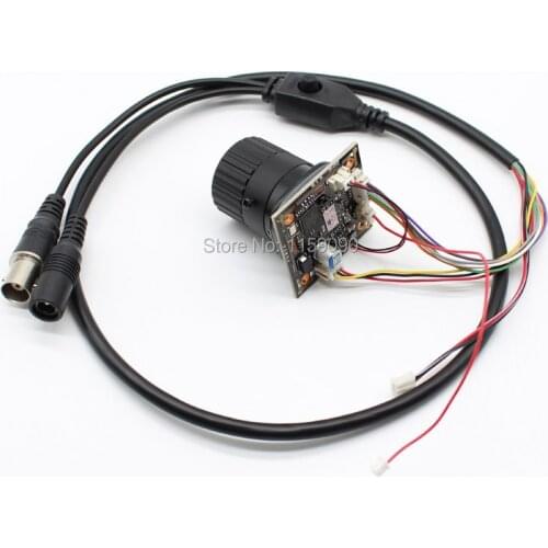 HD Starlight NVP2441+IMX307 4in1 AHD TVI CVI CVBS Module Security PCB board 1080P 2mp CCTV Camera with lens osd cable