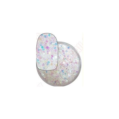 HG 5Gram Sparkle Clear White Makeup Glitter Nail Art Design DIY Glitter Mix Size Manicure 3D Powder Abalone Sequins Nail Product
