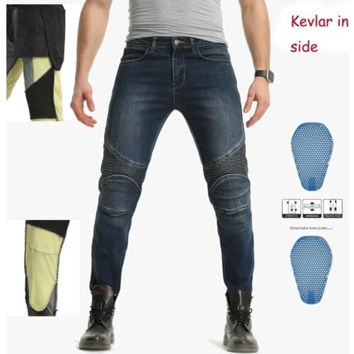2020 New upgraded quality Aramid wear-resistant cycling pants cycling jeans mens and womens anti-fall motorcycle trousers