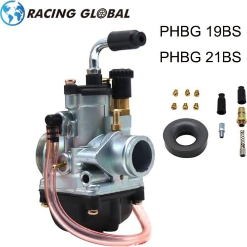 ALCON-Racing 19mm 21mm PHBG Carburetor For 50-100cc 2T Dellorto PHBG 19BS 21BS Carburetor For YQ50 Area 51 Ark 50 LC