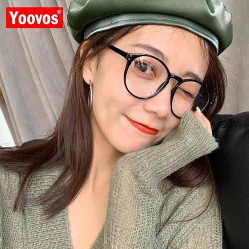 Yoovos Round Glasses For Women 2021 Luxury Eyeglasses Women Plastic Brand Design Eyewear Women/Men Retro Mirror Gafas De Mujer