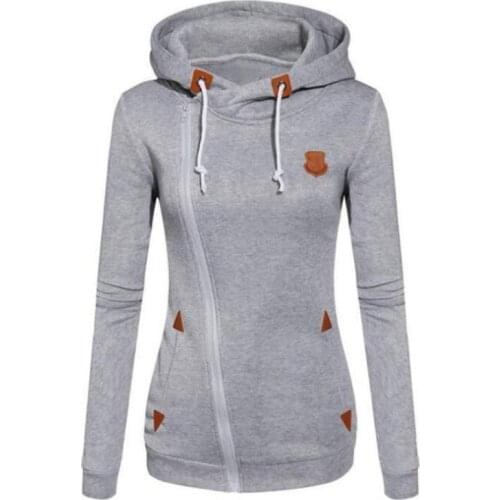 VIIANLES Women Basic Jackets Outerwear Coats Hooded Winter Zipper Long Sleeve Autumn Casual Female Warm Cardigan Ladies