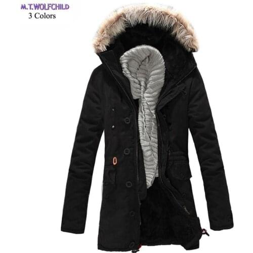M.T.WOLFCHILD Men's Hooded Trench Coats
