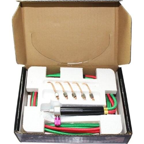 Mini Smith Torch With 5 Tips Soldering Equipment Gold Welding Torch +1pc Soldering Blade Free Gas Torch Flame Welding Tools