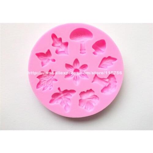 New! Free Shipping Leaves & Flowers Shaped Silicone Mold Cake Decoration Fondant Cake 3D Food Grade Silicone Mould 228