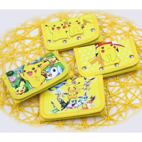 New Pokemon Plush Wallet Pikachu Anime Figure Plush Fashion Children Bags Mini Coin Purse Random One Children Christmas Gifts
