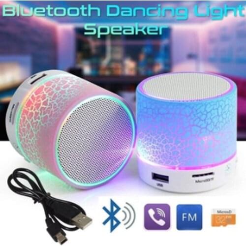 USB FM Mic Blutooth Music For Mobile Phone Tablets Bluetooth Devices LED Portable Mini Wireless Bluetooth Speakers With TF