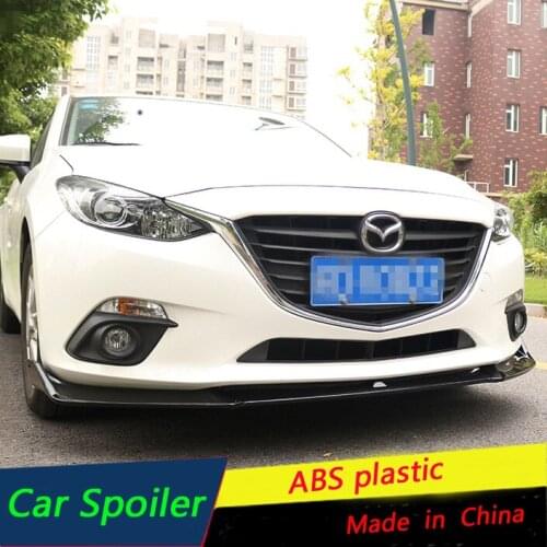 For Mazda 3 Axela Front Bumper Diffuser Protector For 2014-2017 Mazda 3 Axela Body kit Bumpers rear shovel lip rear spoiler