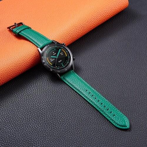 22mm Band Original Leather Watch Strap For Huawei Watch 3 pro GT 2e Samsung Galaxy Watch3 45mm Gear S3 Watchband Quick Release