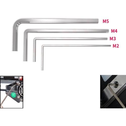 MEGA 10pcs/5pcs Allen L Type Wrench M2 M3 M4 M5 3D Printer Parts Hexagon Wrench Hex Nickel-plated Spanner Hand Tool Screwdriver