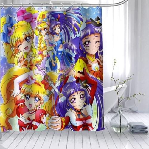ShunQian HOT Mahou.Tsukai Anime Shower Curtain Polyester Fabric 12 Hooks For The Bathroom Waterproof Mildew Funy Bath Curtain