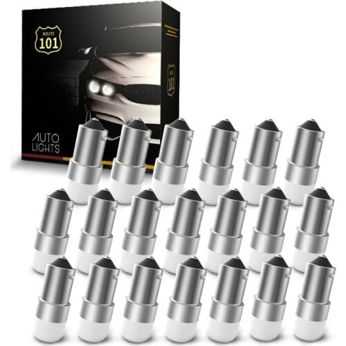 Route101 20x Car Interior Light 12V BA9S LED T4W Map Dome Reading Bulb Auto Lamp Lighting Warm White 6000K H5W 256 1895 1893 257