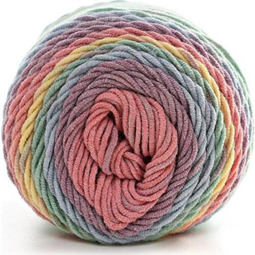 Thick Multicolor Knitting Crochet Yarn Thread DIY Sweater Scarf Woven Material Knitting Material Soft Durable Woven Supplies