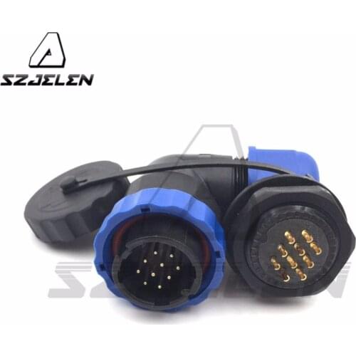 SD20TA-ZM, 90 degree elbow connector 10pin waterproof connector ,IP67, LED power cable connector 10 pin plug and socket