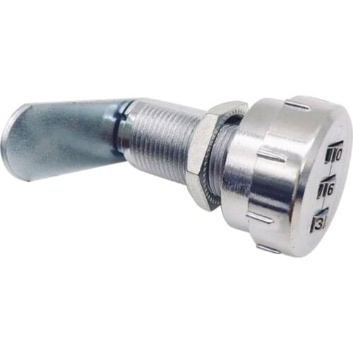 Coded Cam Lock 3-Digit Combination Password Lock 30mm Thread Length Zinc Alloy Coded Security Lock for Safe Locker Box