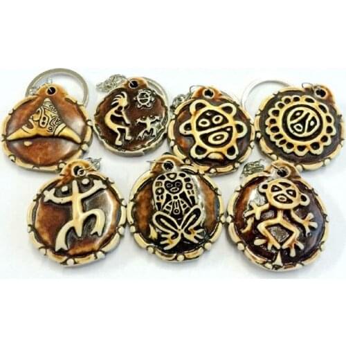 Free Shipping 14 Keychain Taino Coqui Frog Cemi Sun Turtles Kokopelli Imitate adjustable gift