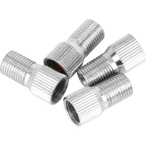 4pcs 19mm Chrome Tyre Wheel Valve Stem Cap Extension Extender For Car Truck Valve Stem Extension Silver Tone