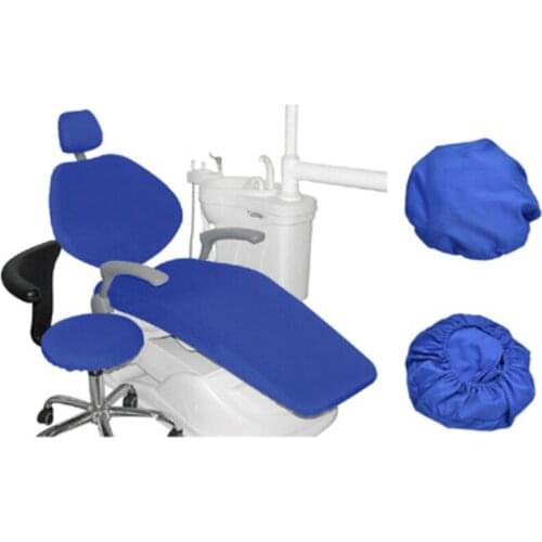 4pcs Dental PU Leather Unit Dental Chair Seat Cover Chair Cover Elastic Waterproof Protective Case Protector Dentist Equipment