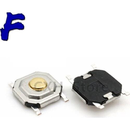 50pcs 4 * 4 * 1.5 four leg patch lamp touch switch temperature resistant copper head inching waterproof button