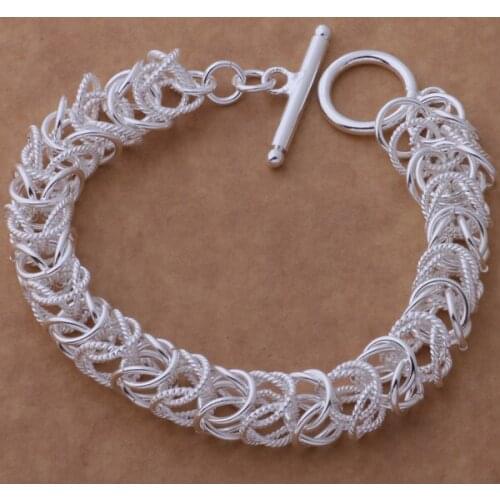 AH213 Wholesale Silver Plated Bracelets For Women Silver 925 Jewelry Sterling Silver Fashion Jewelry Carefully Crafted TO