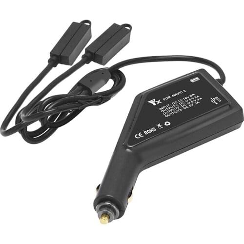 Fast Car Charger Car Connector Charging Hub for DJI Mavic 2 Pro/Mavic 2 Zoom Intelligent Flight Battery & Controller w/ USB Port