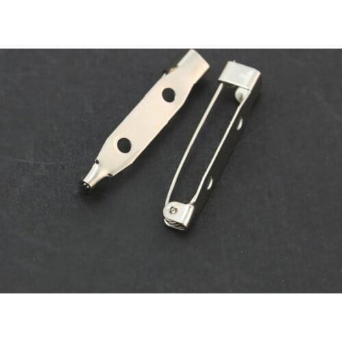 100pcs/lot Rhodium Plated Brooch Pin Clasp Fingings 30mm Fit for Bracelet CN-FZC004-69