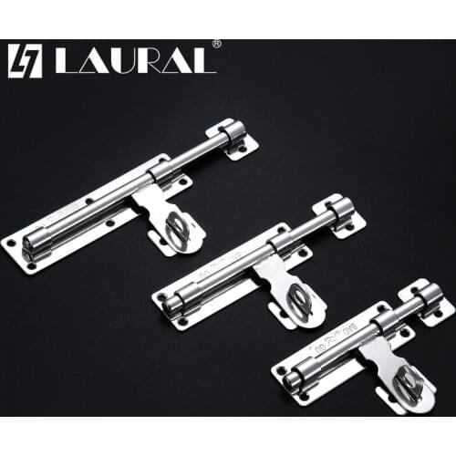 Stainless Steel Latch Door Bolt Security Door Wooden Cabinet Mounted Bolts Bathroom Latch Lock Door Buckle Lock