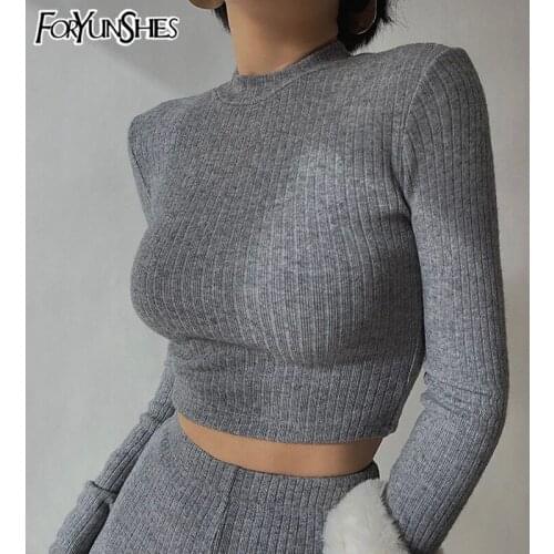 Женские трикотажные футболки FORYUNSHES China At AliExpress