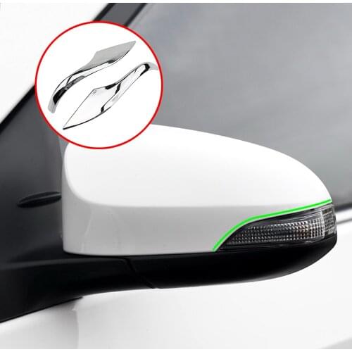GLOSSY Chrome Car Side Door Rear View Mirror Cover Trim Garnish Molding Strip For Toyota Corolla 2014 2015 2016 2017 Altis E170