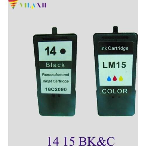 Vilaxh 2pcs Cartridge For Lexmark 14 15 Ink Cartridge for Lexmark X2650 X2600 X2670 Z2300 Z2320 Printer ink